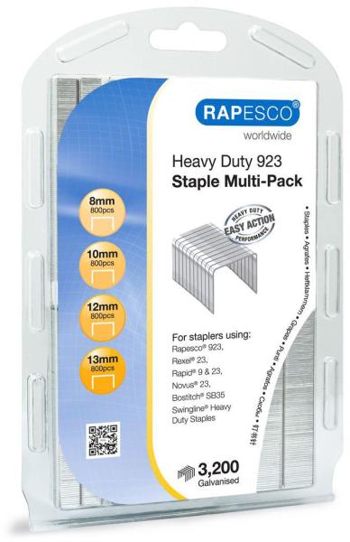 Rapesco heftklammern multipak 923 1246 3200 stück verzinkt - Rapesco-1246-5018505005128