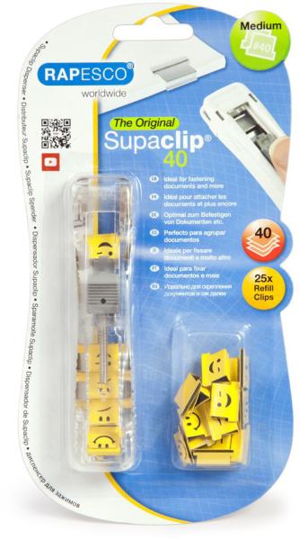 Rapesco clip dispenser emoji 1370 gelb - Rapesco-1370-5018505030182