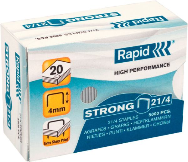 Rapid heftklammern strong 21/4mm 24867400 verzinkt 5000 stück - Rapid-24867400-7313468674007
