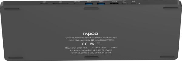 Rapoo uck-6001 ultraslim keyboard 12473 8-in-1 usb c multiport hub - Rapoo-12473-6940056124739-06.jpg