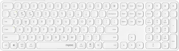 Rapoo e9810 ultraslim keyboard 12645 wireless, white - Rapoo-12645-6940056126450