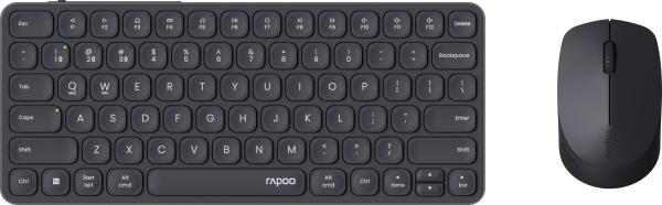Rapoo 9610m ultraslim comp.deskset 12646 wireless, dark grey - Rapoo-12646-6940056126467