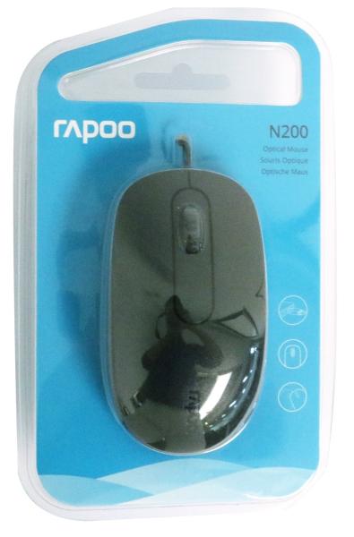 Rapoo n200 wired optical mouse 18548 black - Rapoo-18548-6940056185488-04.jpg