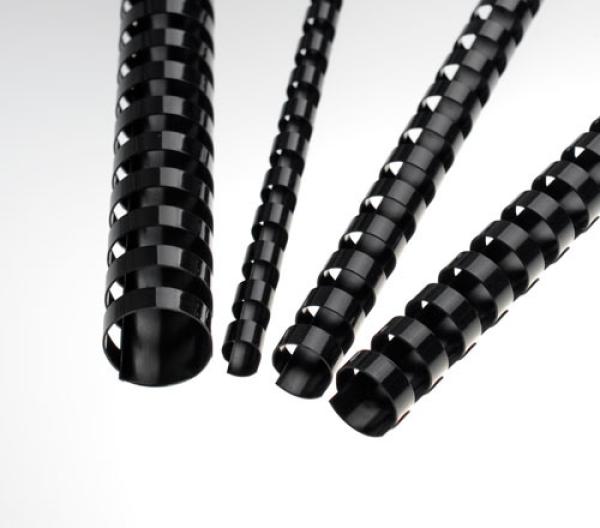Renz plastikbinderücken 19mm a4 17190121 schwarz, 21 ringe 50 stück - Renz-17190121-4029126115272