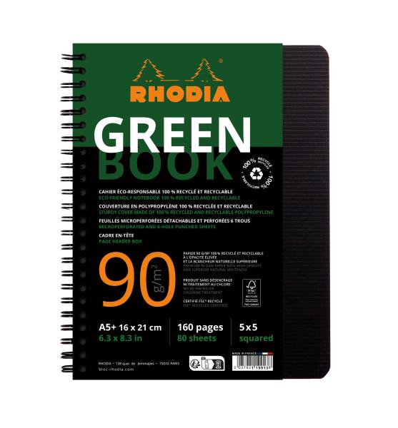 Rhodia greenbook notizbuch a5 119913c kariert 90g 160 s. - Rhodia-119913c-3037921199138