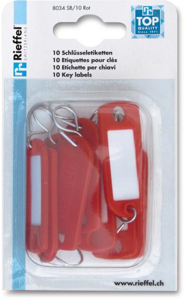 Rieffel switzerland schlüssel-anhänger 8034 sb/10 rot rot 10 stück - Rieffel-switzerland-8034-sb-10-rot-7640115312334