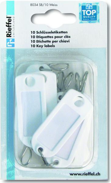 Rieffel switzerland schlüssel-anhänger 8034 sb/10 weiss weiss 10 stück - Rieffel-switzerland-8034-sb-10-weiss-7640115312372