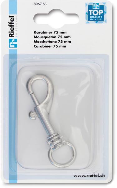 Rieffel switzerland karabiner 8067 sb vernickelt - Rieffel-switzerland-8067-sb-7640115314246