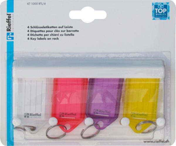 Rieffel switzerland schlüsselleiste key tag kt 1000 rtl/4 38x22mm 4 stück - Rieffel-switzerland-kt-1000-rtl-4-7630010411041