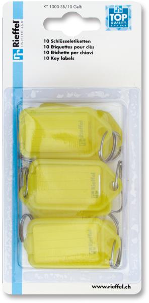 Rieffel switzerland schlüsseletiketten 38x22mm kt 1000 sb/10 gelb gelb 10 stück - Rieffel-switzerland-kt-1000-sb-10-gelb-7630010411003