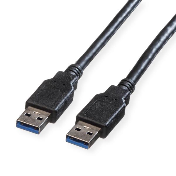 Roline usb-a-a, datenkabel 11.02.8970 black, st/st, 3.2 gen1 1.8m - Roline-11028970-7611990186372