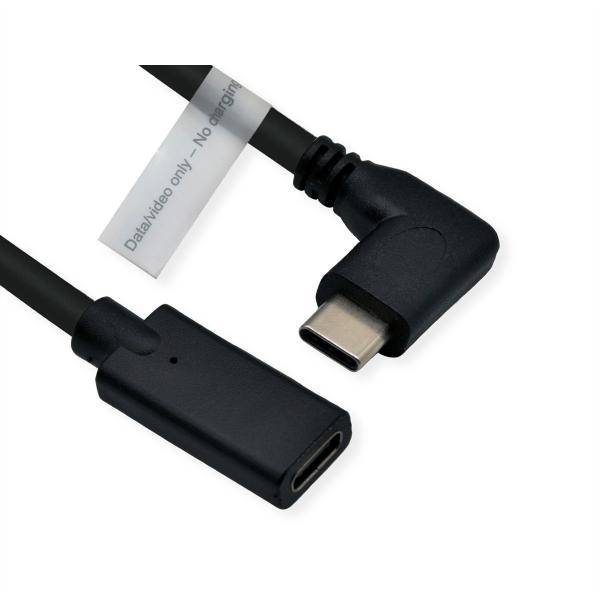 Roline usb-c-c, videokabel-verl. 11.04.5496 black, st/bu 2m - Roline-11045496-7630049621138