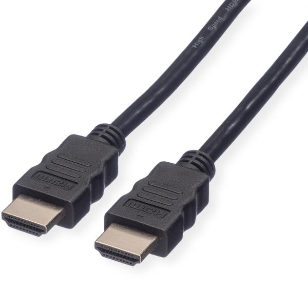 Roline hdmi high speed kabel, eth. 11.04.5543 black, st/st, 2160p, 3d 3m - Roline-11045543-7611990190003