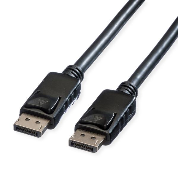 Roline displayport kabel 11.04.5601 black, st/st 1m - Roline-11045601-7611990126132