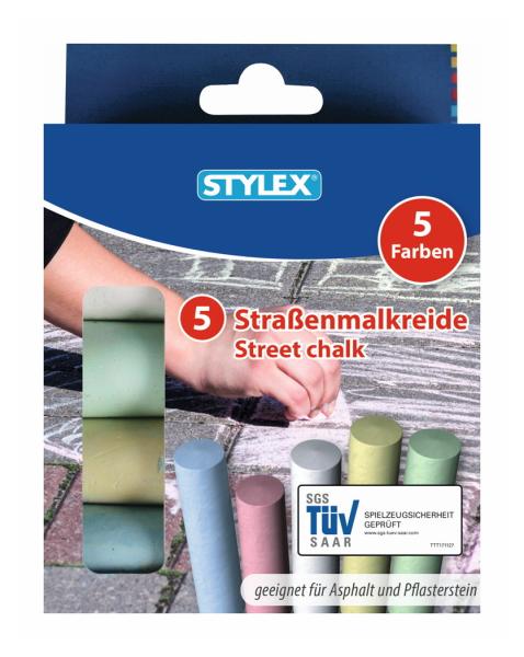 ROOST Strassenkreide 25008 5 Farben