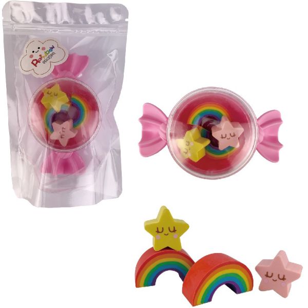 Roost radiergummi 4533 regenbogen & stern - Roost-4533-7613058036995