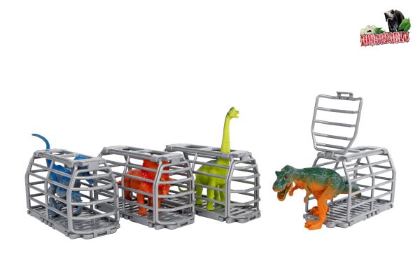 Roost dinoworld dinosaurier 570373 ass., im käfig 13.5x6x8cm - Roost-570373-8713219453803