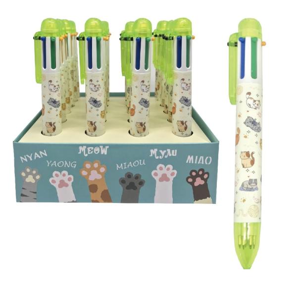 Roost kugelschreiber bp-015 katze, 6-farben - Roost-bp-015-7612532059734