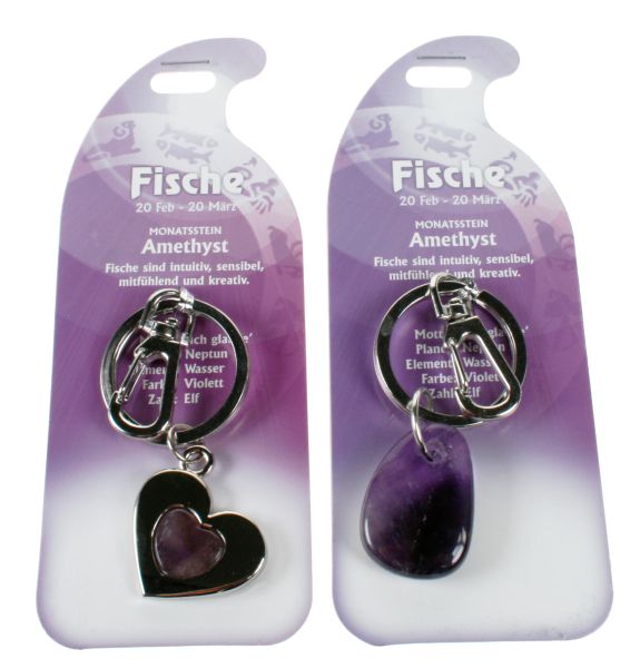 Roost schlüsselanhänger fisch g272 amethyst 2 motive ass. - Roost-g272-9002663652726