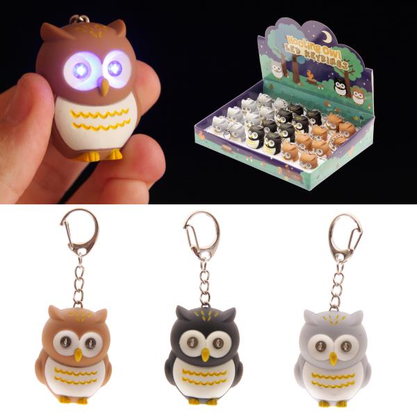 Roost schlüsselanhänger eule owl24 led, assortiert - Roost-owl24-5055071685910