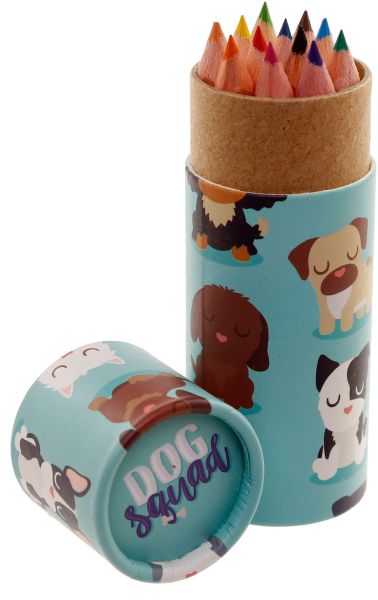 Roost mini farbstifte in dose hund pcase32 9.5x3.5x3.5cm - Roost-pcase32-5055071746000