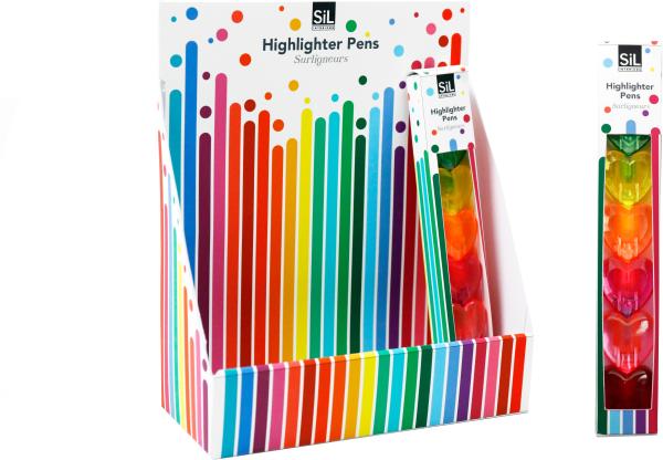 Roost leuchtmarker heart st7259 6 stück, assortiert - Roost-st7259-5024418534051