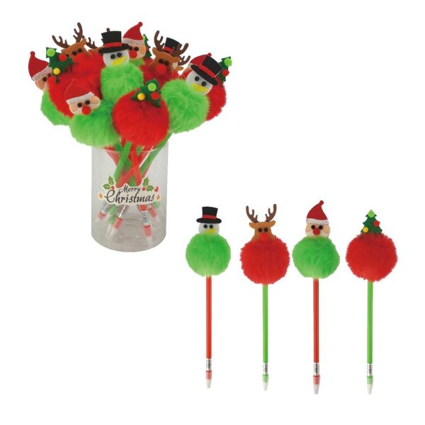 Roost kugelschreiber pompom xbp-002 x-mas 4 ass. - Roost-xbp-002-7613058038197