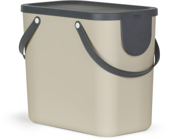 Rotho recyclingbox albula 25lt 1024907422 cappuccino 180x332x180mm - Rotho-1024907422-7610859202451