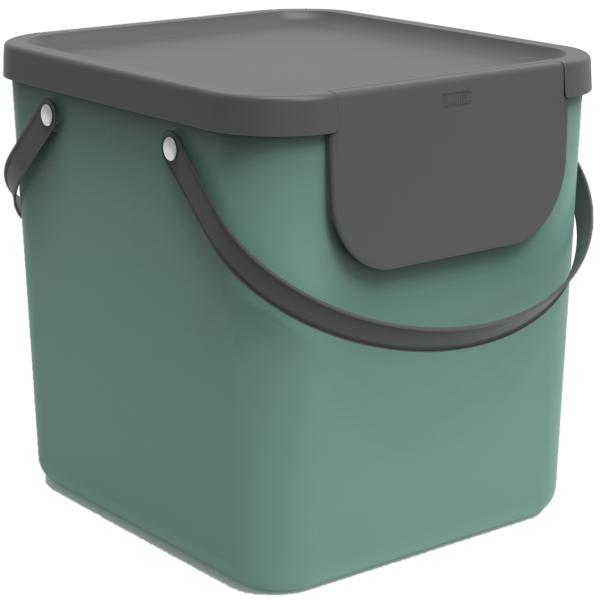 Rotho recyclingbox albula 40lt 1034405092 mistletoe green 358x340x400mm - Rotho-1034405092-7610859225597