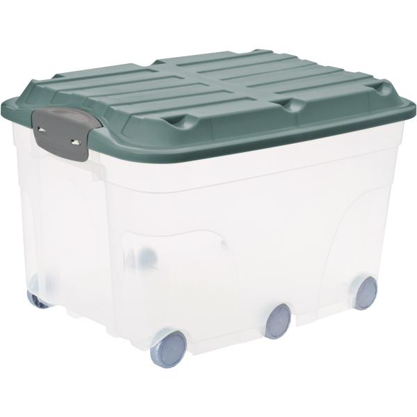 Rotho rollerbox 57lt 1766605092 grün 400x595x370mm - Rotho-1766605092-7610859214324