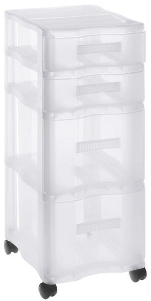 Rotho quadrix 1798000096 29x70x40cm,rollen,4 schubl. - Rotho-1798000096-7610859054203