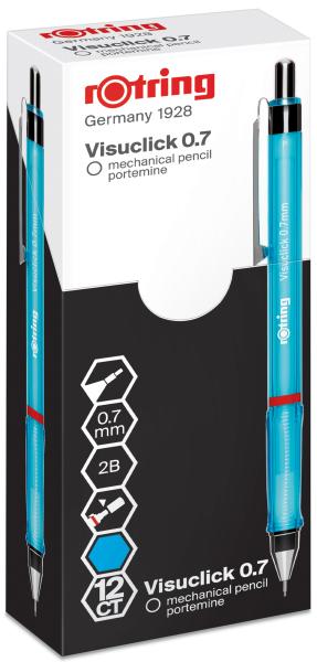 Rotring feinminenstift 0.7mm 2088548 visuclick, blau - Rotring-2088548-3026980885489