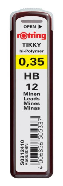 Rotring minen hb s0312410 0,3mm 12 stück - Rotring-s0312410-4006856505337