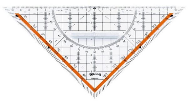Rotring geo-dreieck centro 20cm s0903950 transparent, mit griff - Rotring-s0903950-3501170903957