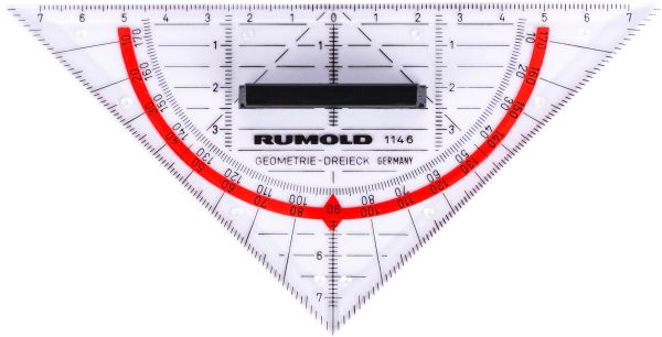 Rumold geodreieck 14cm 1146 abnehmbarer griff - Rumold-1146-4012108130202