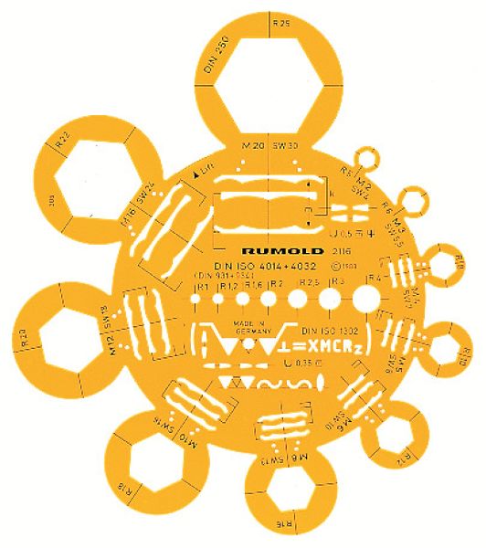 Rumold abrundungsschablone 2116 1-25mm - Rumold-2116-4012108012003