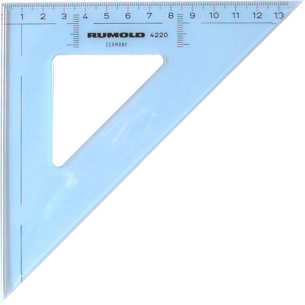 Rumold zeichendreieck 13cm 4220 45° grau - Rumold-4220-4012108020107