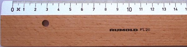 Rumold flachlineal 100cm fl20/100 weiss - Rumold-fl20-100-4012108044103