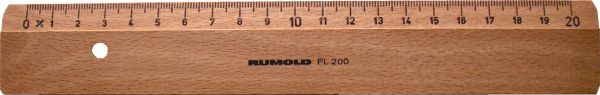 Rumold flachlineal 20cm fl200/20 buche - Rumold-fl200-20-4012108043908