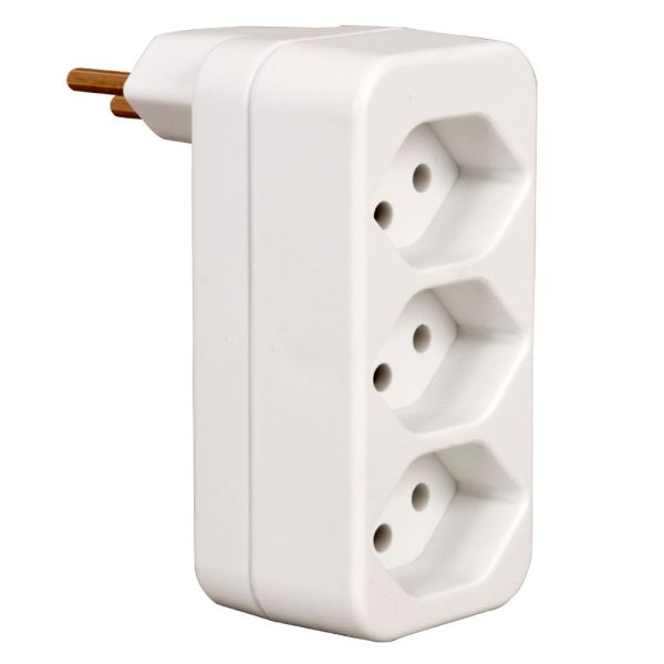 S-electro abzweigstecker 85.594.ws weiss, 3xt13 - S-electro-85594ws-7611453559415