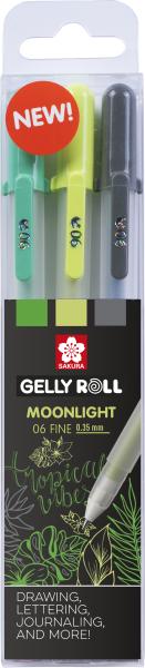 Sakura gelly roll 0.35mm poxpgbmoo3g moonlight botanic 3 stück - Sakura-poxpgbmoo3g-8712079448844