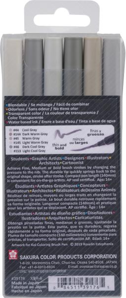 Sakura brush pen koi colouring set xbr6a urban 6 stück - Sakura-xbr6a-0084511391765-02.jpg