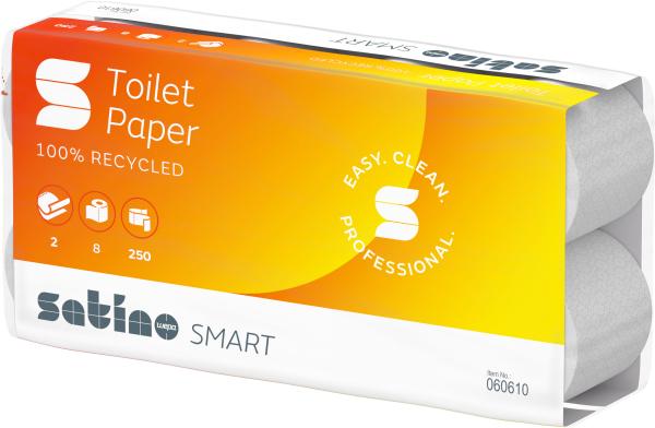 Satino toilettenpapier satino smart 60610 2-lagig, 8 rollen 250 blatt - Satino-60610-4000735089307