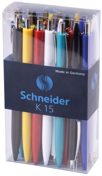 Schneider kugelschreiber k15 130889 ass., 25 stück - Schneider-130889-4004675060808