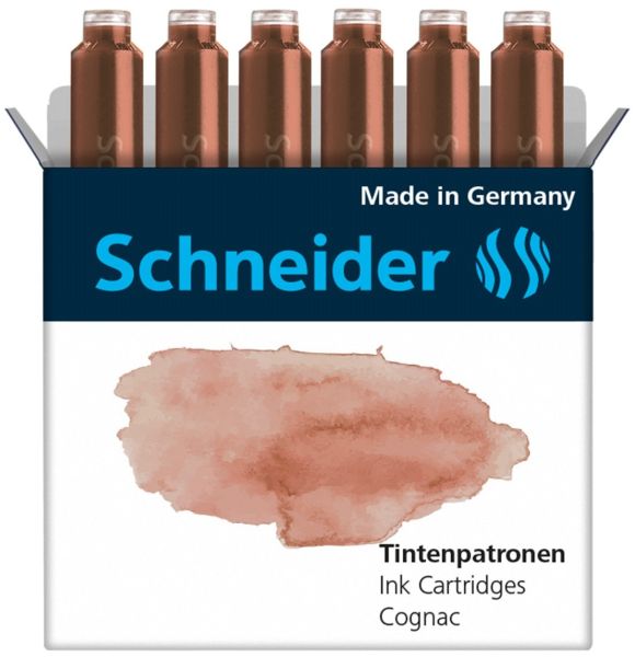 Schneider tintenpatronen 166107 cognac 6 stk. - Schneider-166107-4004675147622