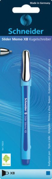 Schneider kugelschreiber memo 1.4mm 75023 blau blister - Schneider-75023-4004675065629