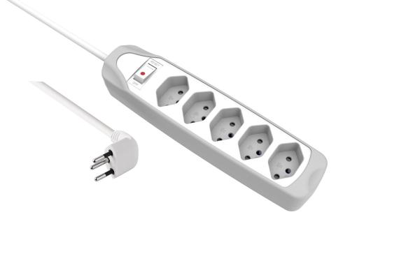 Schoenenberger steckdosenleiste 1.5m 85.200.gy fix-line silicone 5xt13 weiss - Schoenenberger-85200gy-7611453852011