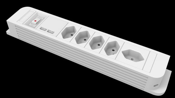 Schoenenberger steckdosenleiste 1.5m 85.850.5ws usb weiss - Schoenenberger-858505ws-7611453885057