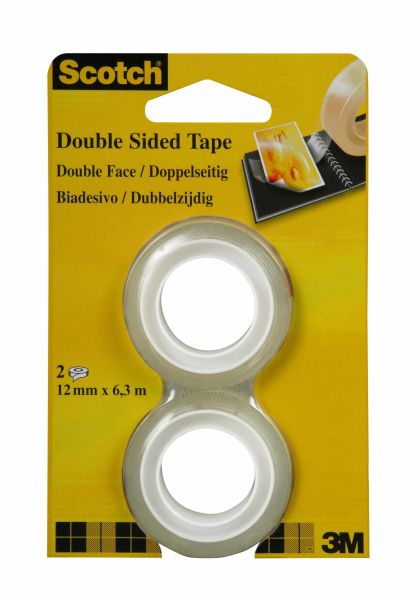 Scotch tape refill 665 12mmx6.3m 136-1263r doppelseitig/2 rollen - Scotch-136-1263r-4001895259692