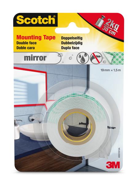 Scotch montageband mirror 19mmx1,5m 4496w-1915 -p - Scotch-4496w-1915-4046719732289